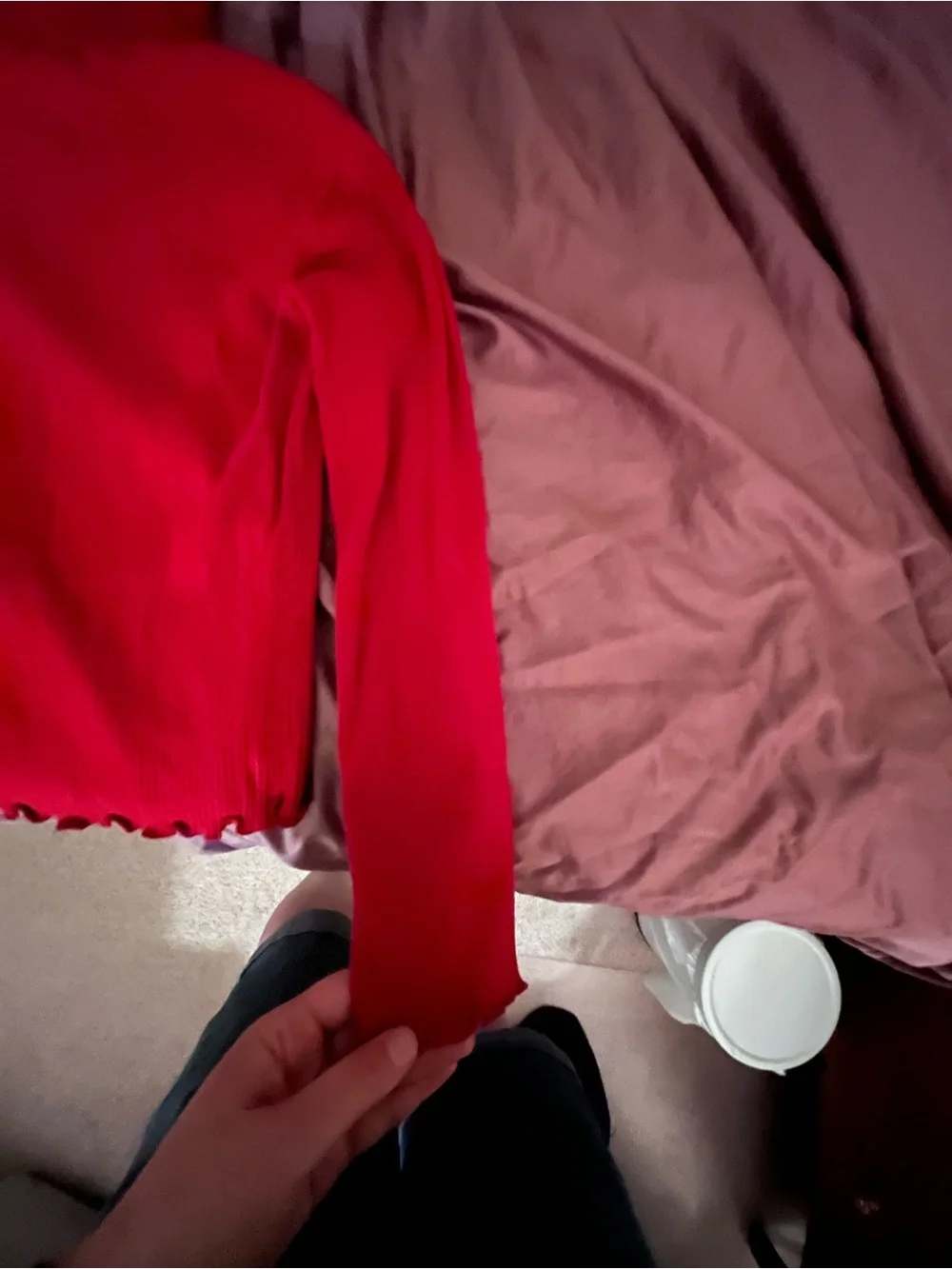 Girls XXL Red Turtleneck Long Sleeve Shirt